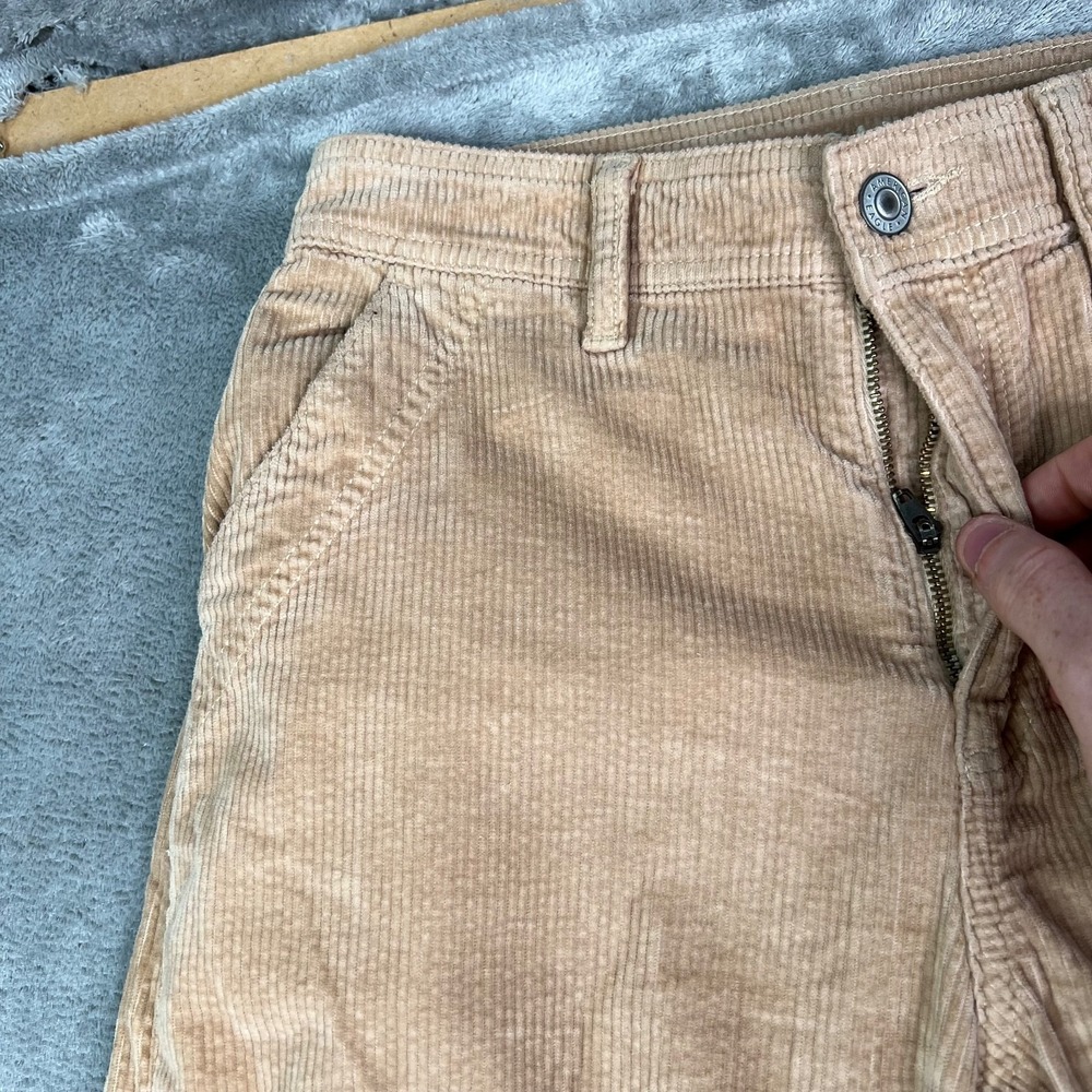 American Eagle Jeans Womens 00 Tan Corduroy Super High Rise Wide Leg Baggy Cargo - Picture 6 of 16